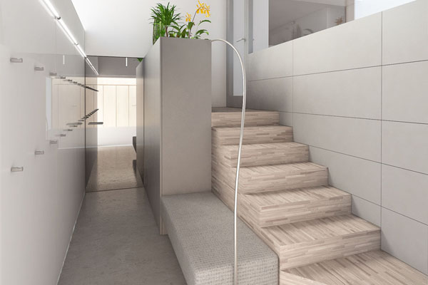 Návrh interiéru bytu v přízemí vily v Pozlovicích 