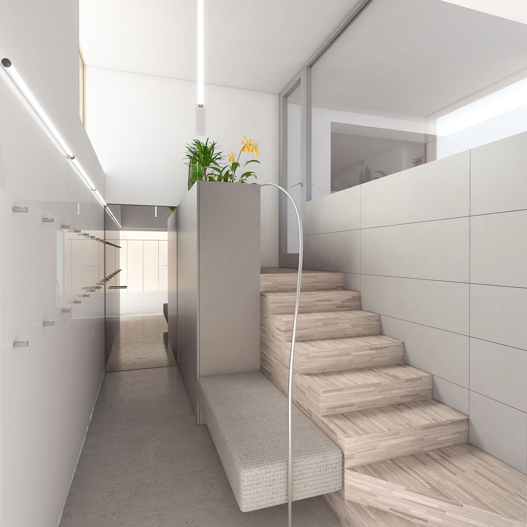 Vizualizace vstupní haly bytu