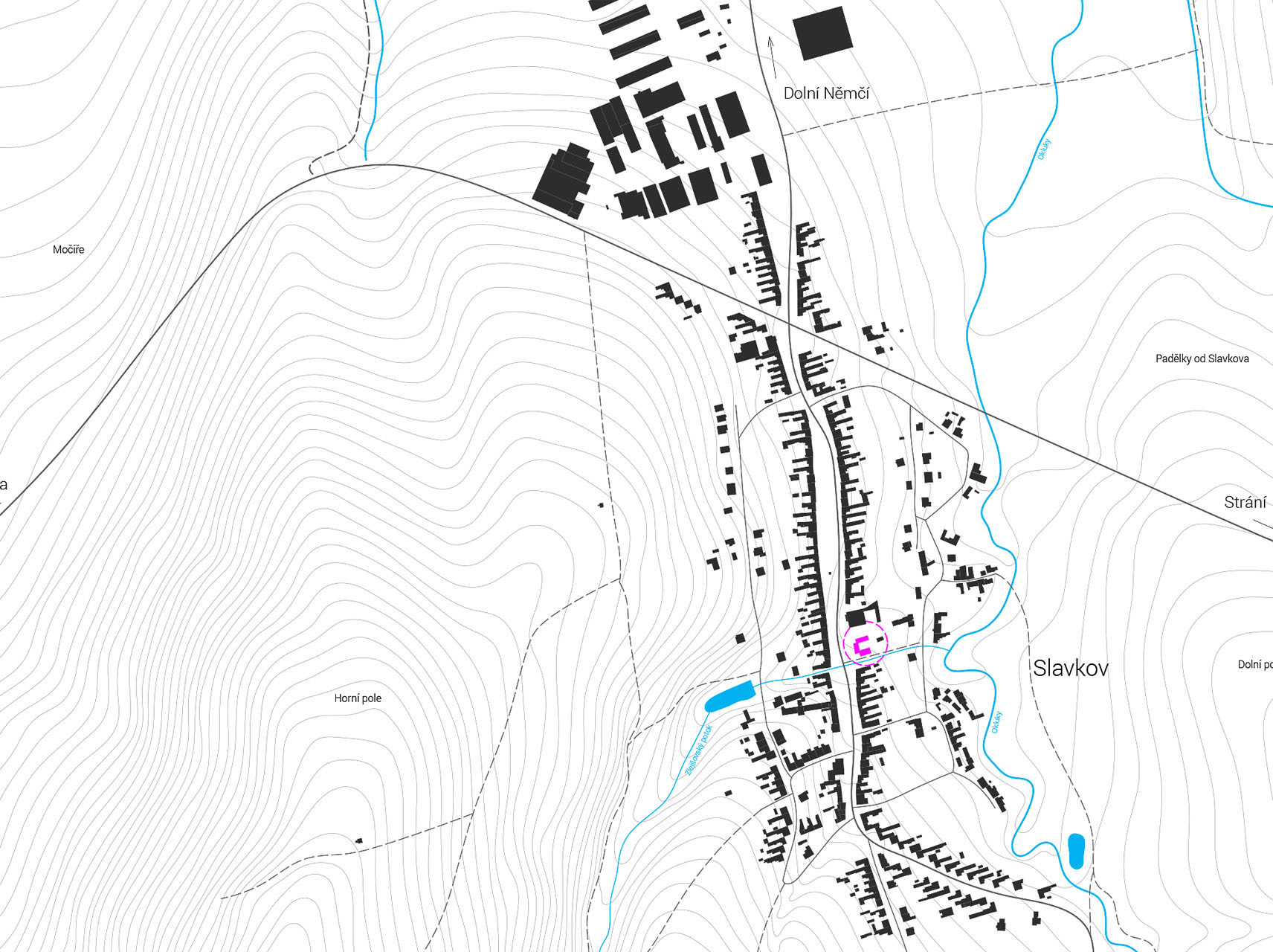 Rodinný dům Slavkov - širší vztahy