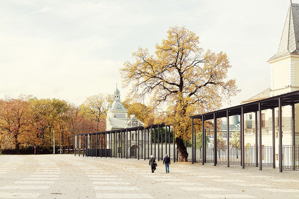 Návrh vstupní brány výstaviště Praha