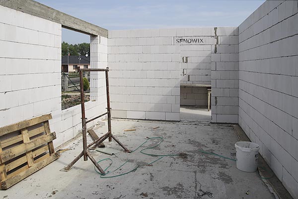 Rodinný dům Nivnice - stavba zdí