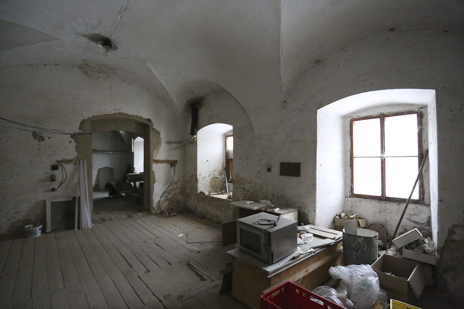 Klášterní pivovar v Oseku - prostor budoucí kuchyně