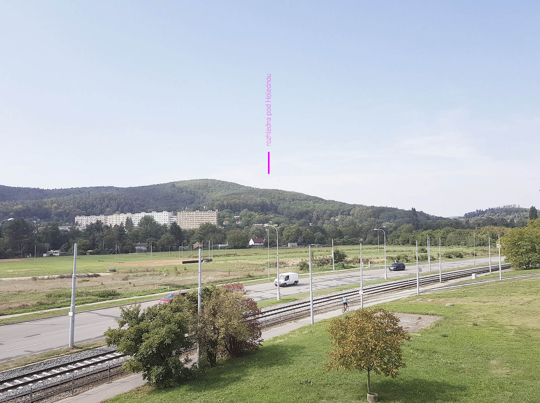 Pohled na vrch Holedná, Brno