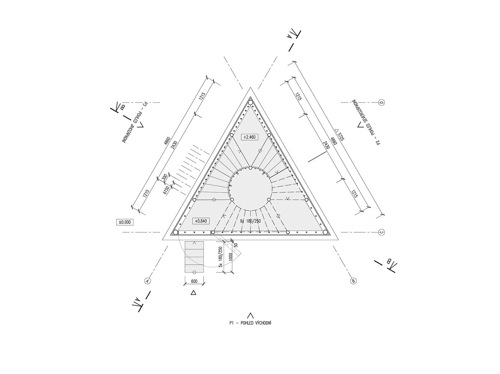 Rozhledna pod Holednou půdorys vstupu
