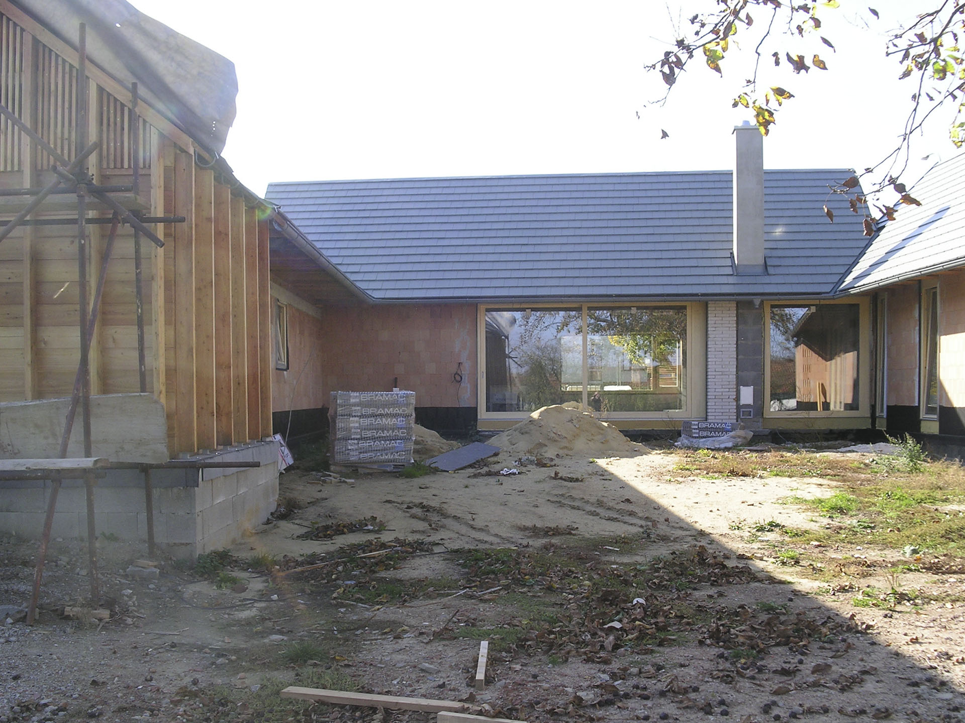 Soukromý dvůr rodinného domu ve Slavkově