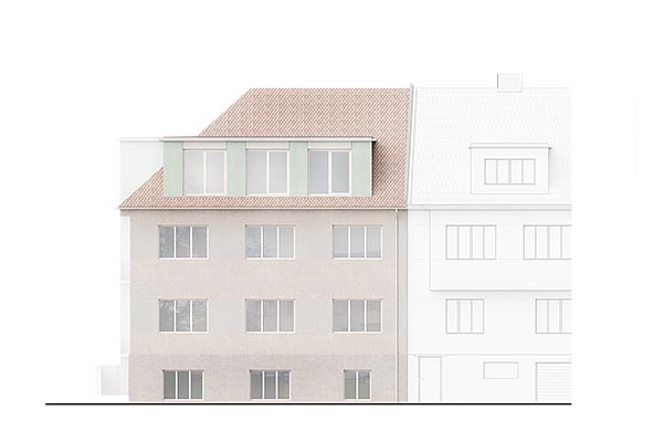 Nový vikýř domu v ulici Nad Kundratkou v Praze