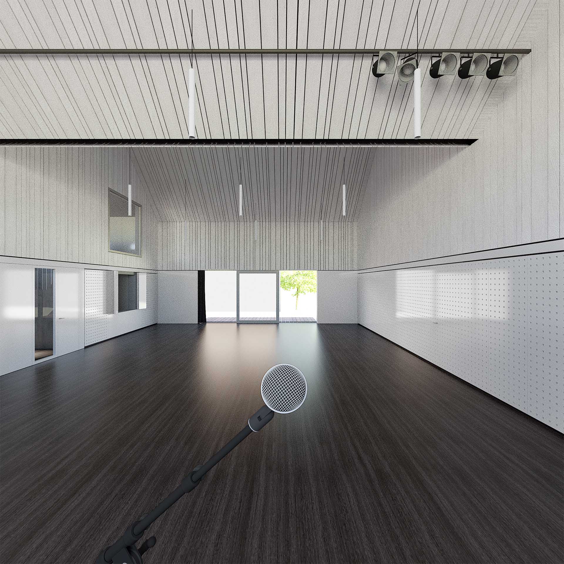 Obecní sál - pohled z pódia